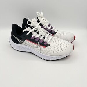 Nike Air‎ Zoom Pagasus 38 Women Running Shoes White Gray Purple Red Size 39 US 8